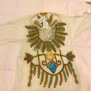 NWT LIMITED EDITION HAND BEADED TUNIC